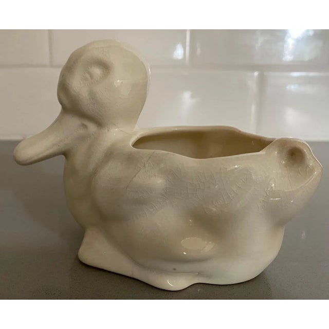 Ceramic Small Antique Early 20th Century Ceramic Duck Dish Made in Usa For Sale - Image 7 of 9