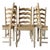 Set of Six Bleached French Ladderback Chairs For Sale