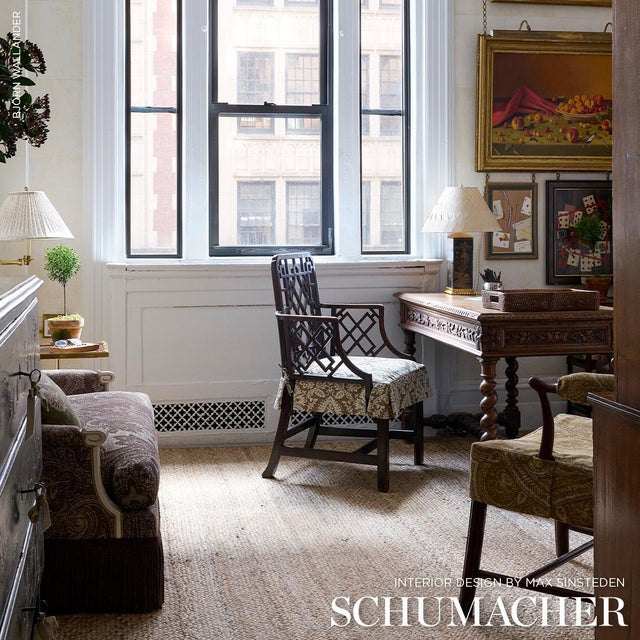 2020s Sample - Schumacher Gianna Embroidery Fabric In Caramel For Sale - Image 5 of 6