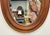 Vintage Primitive Oval Beveled Wood Wall Mirror For Sale In Kansas City - Image 6 of 6