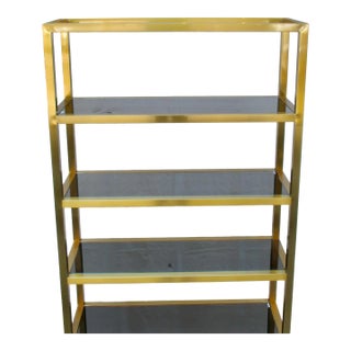 Safavieh Musetta Brushed Gold Etegere For Sale
