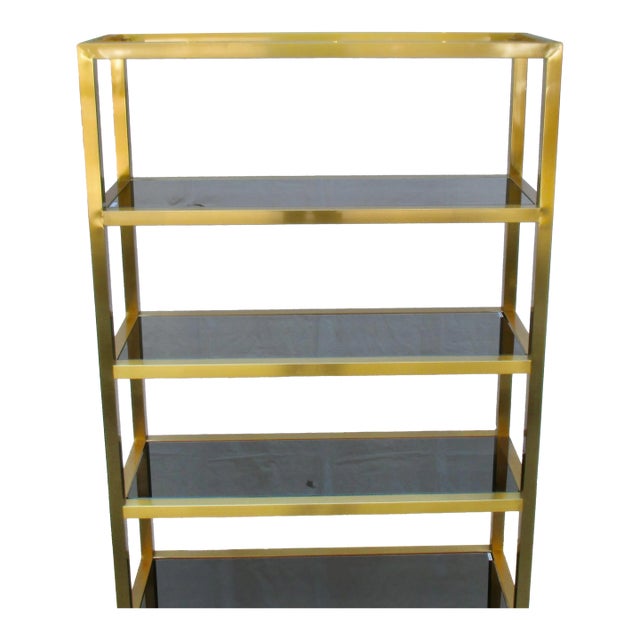 Safavieh Musetta Brushed Gold Etegere For Sale