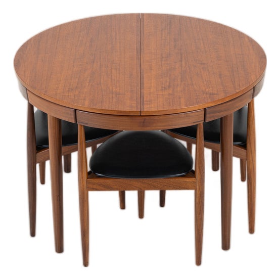 Roundette Dining Set by Hans Olsen for Frem Rojle, 1950s, Set of 7 For Sale