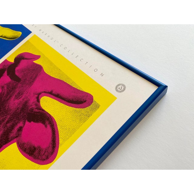 Andy Warhol Estate Vintage 1989 First Edition Lithograph Print Framed Pop Art Poster " Two Colored Cows " 1971, 1966 For Sale - Image 9 of 12