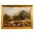 A large and fine antique oil painting, river landscape, The Est Lyn River near Barnstaple, Devon, England, by Albert Lane...