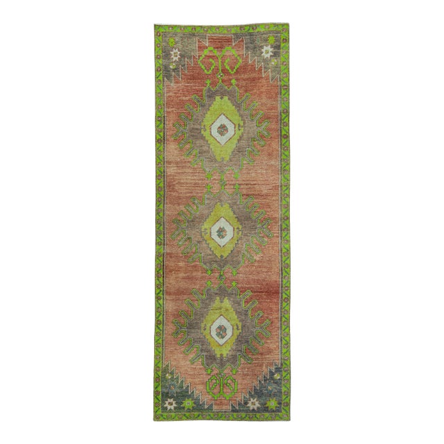 Turkish Vintage Rug 3'9" x 10'10" #20652 For Sale