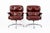 Herman Miller Pair Eames Herman Miller Time Life Lobby Red Leather Office Chairs For Sale - Image 4 of 13