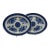 Pair of 18th Century Chinese Export Blue Fitzhugh Pattern Platters For Sale