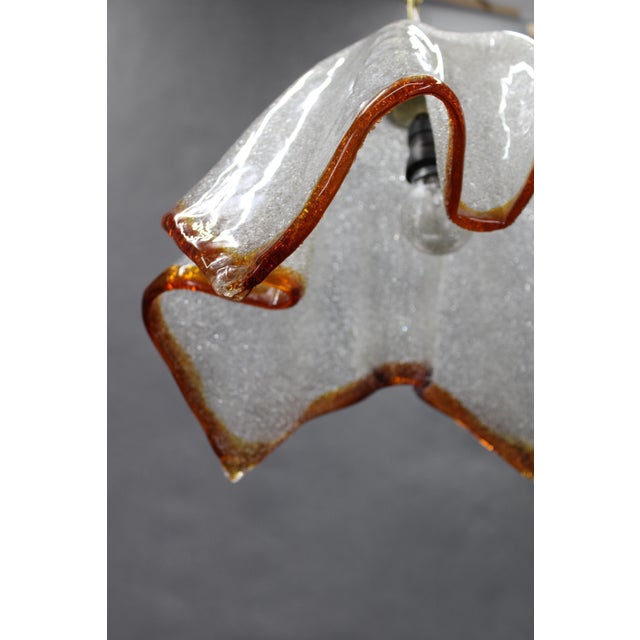 Large Murano Glass Pendant Light, Italy, 1980s For Sale - Image 3 of 11