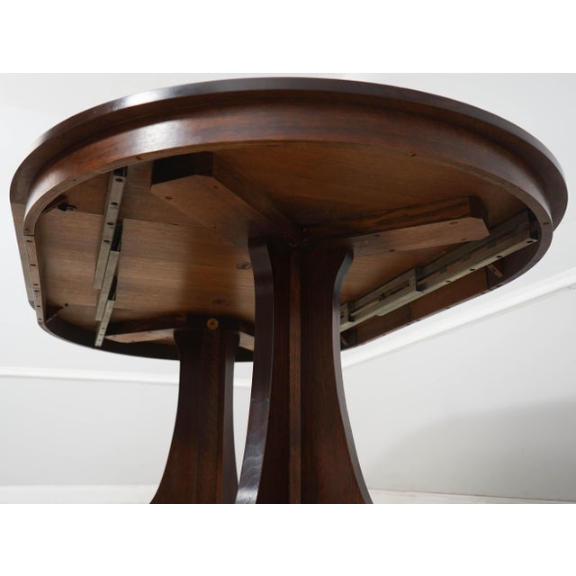 Stickley Mission Oak Round Dining Table For Sale - Image 16 of 18