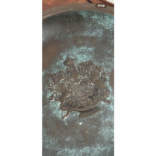 Late 19th Century Antique Bronze Canadian Heraldry Crested Plate For Sale - Image 5 of 12