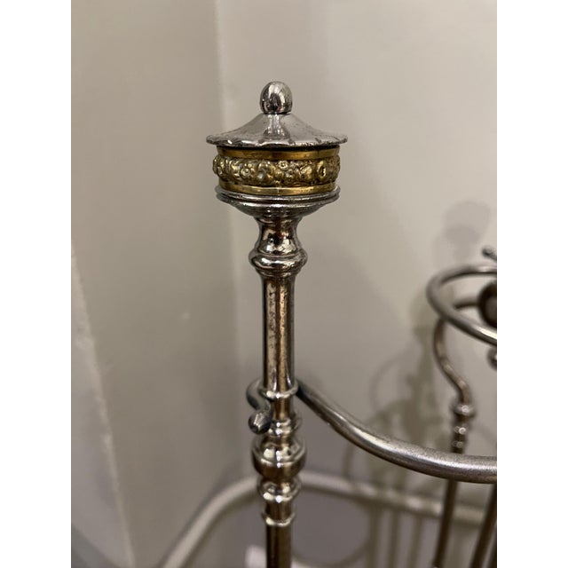 18th Century Polished Steel Fireplace Tools on Stand For Sale - Image 9 of 9