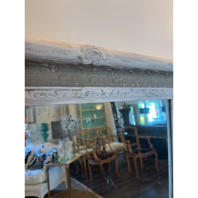 Shabby Chic Painted Trumeau Mirror For Sale - Image 3 of 7