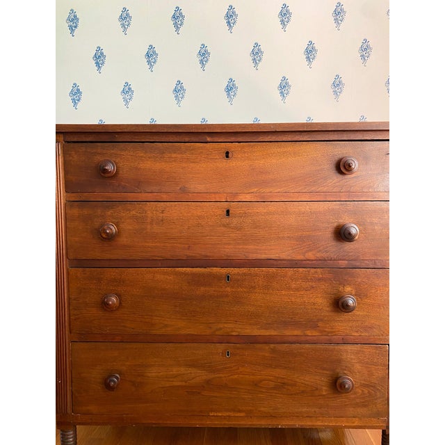 Antique Early 1800s Southern Neoclassical Walnut Chests of Drawers, Likely From Central Virginia For Sale - Image 11 of 15
