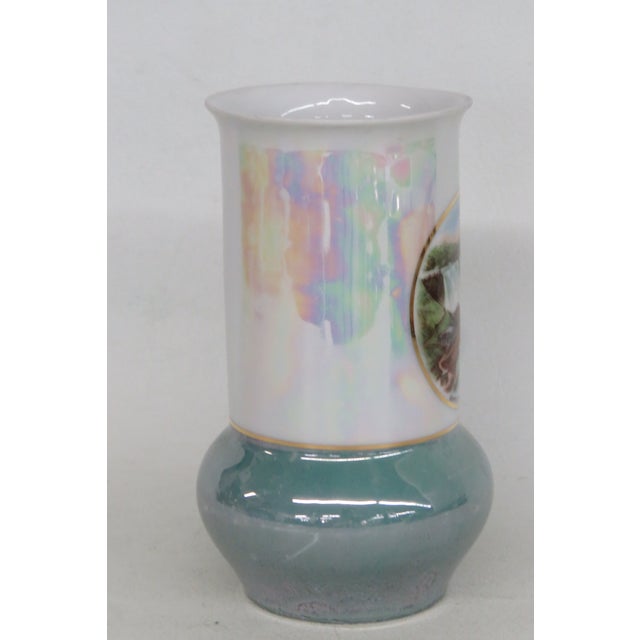 This beautiful Souvenir Vase is made of ceramic. This gorgeous vase features a transferware decal of Niagara Falls which...