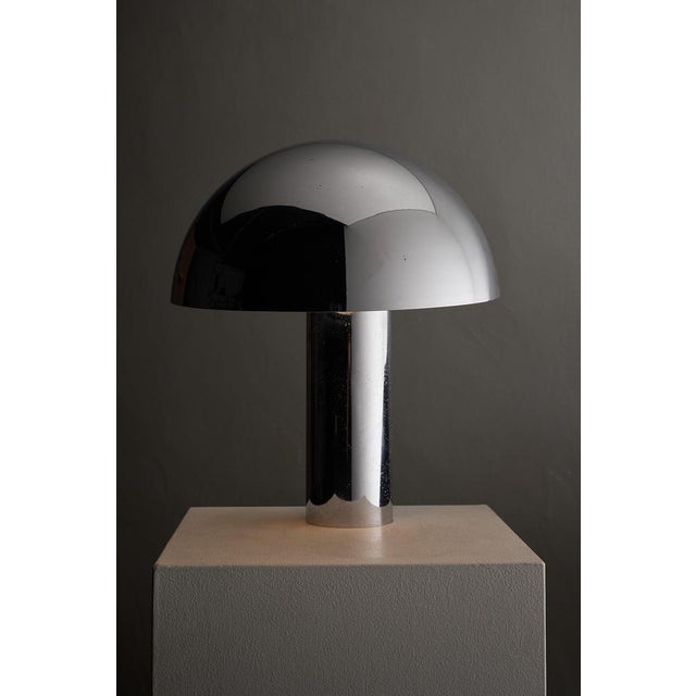 1970s Minimalist Chrome Cylinder Table Lamp attributed to Gebrüder Cosack, 1970s For Sale - Image 5 of 10