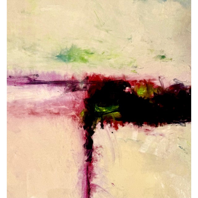 Brown Tom Lieber, Large Abstract Expressionist Color Monotype Oil Painting Tom Lieber Mixed Media, 1987 For Sale - Image 8 of 10