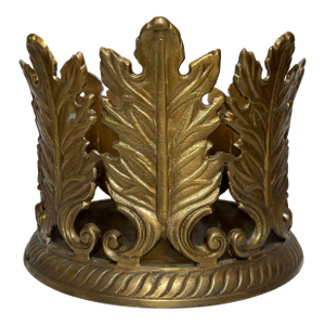 Late 20th Century Gatco Brass Acanthus Leaf Planter