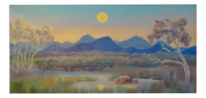 Zita Sudnika, Moonlight, Oil on Canvas