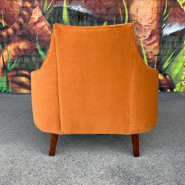 Wood Mid-Century Modern Pearsall Style Lounge Chair Custom Reupholstered For Sale - Image 7 of 8