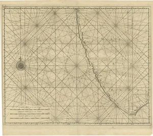 Antique Map of Malabar Coast attributed to Valentijn, 1726