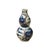 6" Blue White Foo Dog Lion Graphic Small Porcelain Gourd Shape Vase For Sale - Image 4 of 8