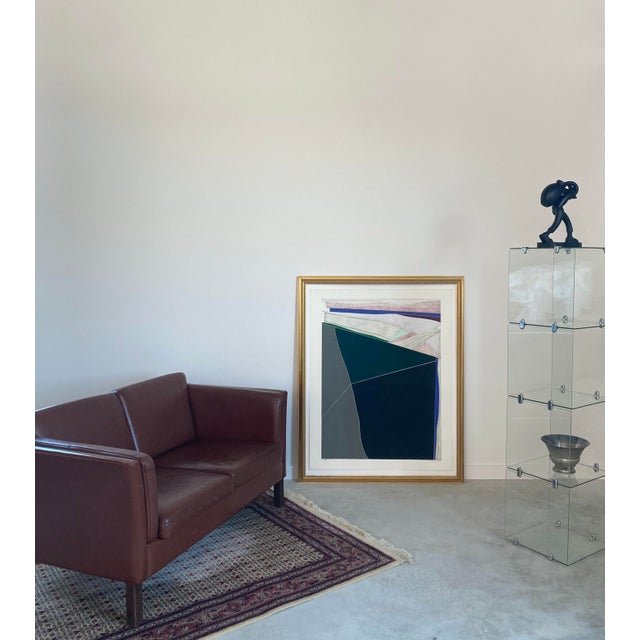 Listed Artist Lee Waisler (B. 1938) Abstract Etching in Gilt Wood Frame For Sale - Image 14 of 18