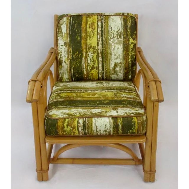 1970s Mid-Century John Wisner Design for Ficks Reed Bentwood Bamboo Rattan Club Lounge Chair For Sale - Image 5 of 18