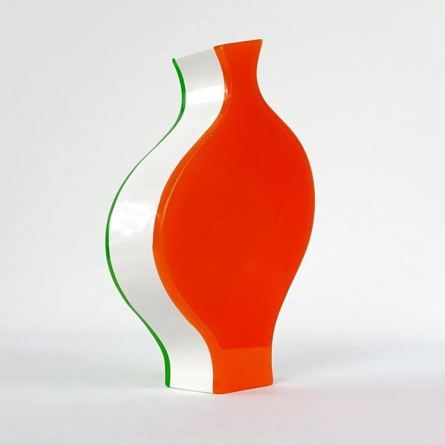 Vintage Colorful Stylized Acrylic Glass Vases from Villeroy & Boch, Set of 3 For Sale - Image 6 of 11
