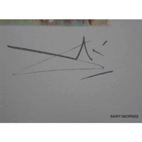 Salvador Dali, The Horses, Saint George, Signed Lithograph For Sale - Image 6 of 7