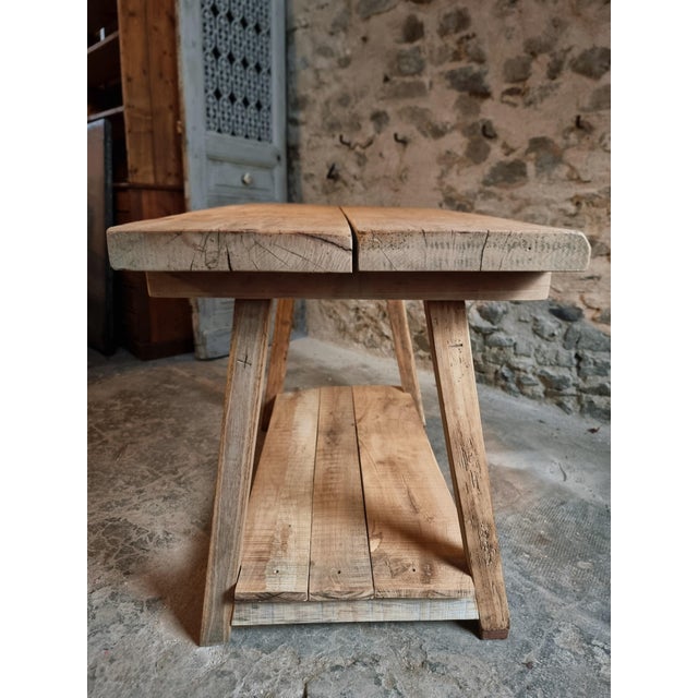 French Worktable in Beech, Chestnut and Oak, France, 1940s For Sale - Image 10 of 18