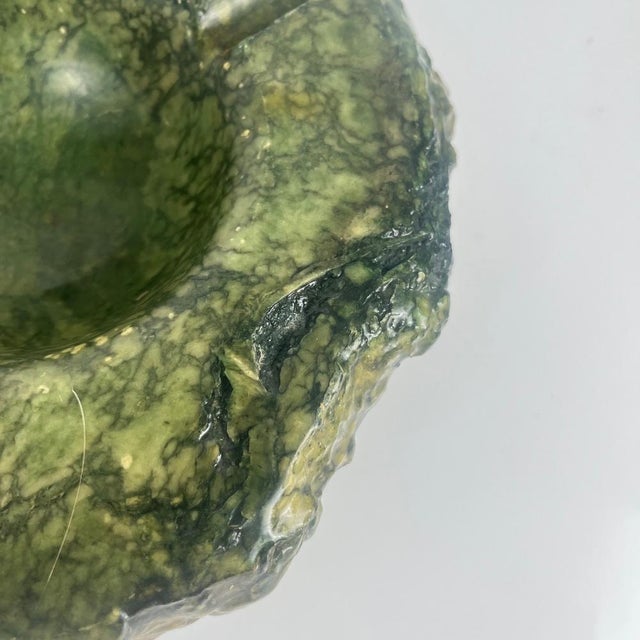 Stone Vintage Green Alabaster Ashtray, Italy, 1970 For Sale - Image 7 of 11