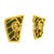 Metal 1990s Pair of Michael Bondanza “Heatwave” Platinum & 18k Gold Sculptural Earrings For Sale - Image 7 of 10