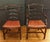 Circa 1880-1900 Georgian style set of 8 dining chairs, English. 2 arms & 6 sides. Chippendale taste ribbon ladderbacks....