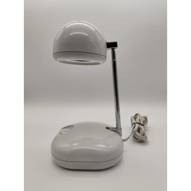 Vintage Space Age Telescopic Table Lamp in White by Hustadt-Leuchten, 1970 For Sale - Image 3 of 10