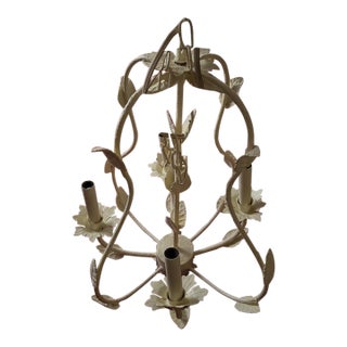 Vintage Wendy Bellissimo Teaberry 4 Light Shabby Chic Chandelier For Sale