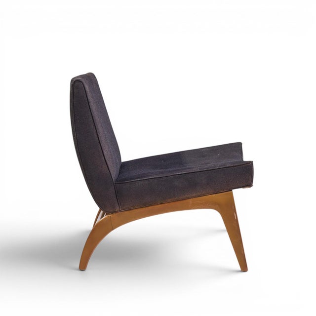 Adrian Pearsall Style Mid Century Walnut Slipper Chairs - Pair For Sale - Image 11 of 12