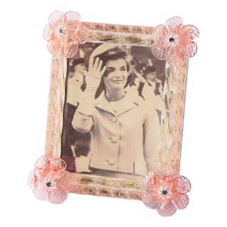 Murano Floral Picture Frame For Sale
