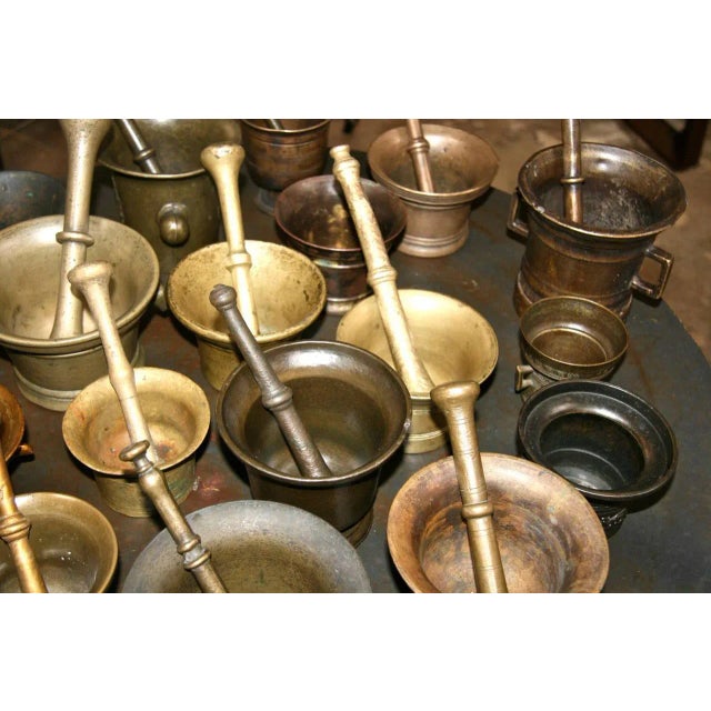1930s Collection of 17 Pharmacy Mortar and Pestles For Sale - Image 5 of 9