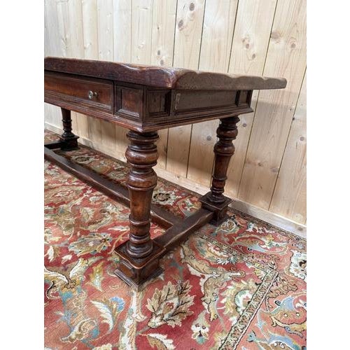 Louis XIII Farmhouse Table in Walnut For Sale - Image 5 of 10