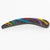 1980s Harriet Bauknight for Kaso Black and Rainbow Geometric Acrylic Resin Brooch For Sale - Image 5 of 8