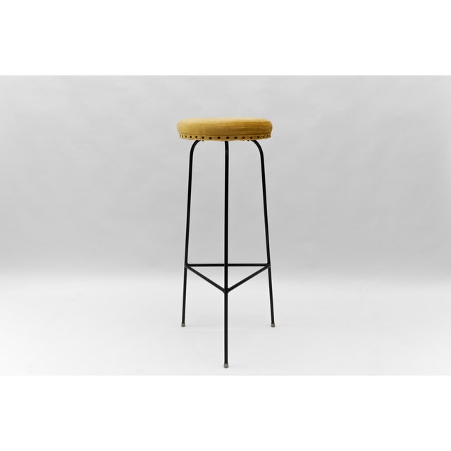 Mid-Century Modern Minimalistic String Bar Stools, 1950s, Set of 3 For Sale - Image 6 of 18