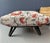 Pouf with Fish-Patterned Square Pillow and Iron Legs For Sale - Image 5 of 13