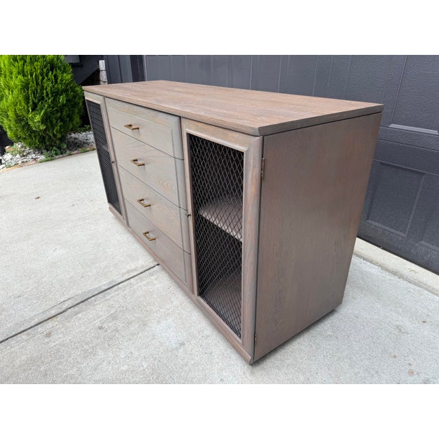 Mengel Furniture Co. Vintage Mid-Century Mengel Credenza / Media Cabinet Solid Wood Sideboard For Sale - Image 4 of 11