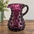 Mid-Century Modern Vintage Amethyst Purple Hobnail Art Glass Pitcher For Sale - Image 3 of 5