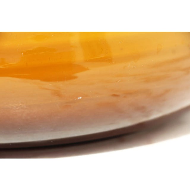 Italian Mid-Century Orange-Amber Murano Glass Table Lamp For Sale - Image 11 of 13