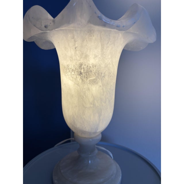 Vintage Alabaster Table Lamp, 1920s For Sale - Image 4 of 16
