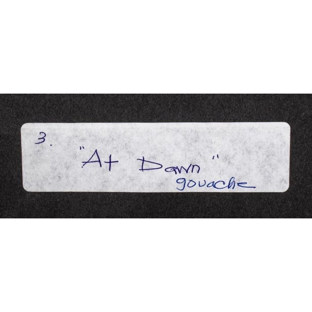 White Joan Shapiro "At Dawn" Gouache on Canvas Board For Sale - Image 8 of 8