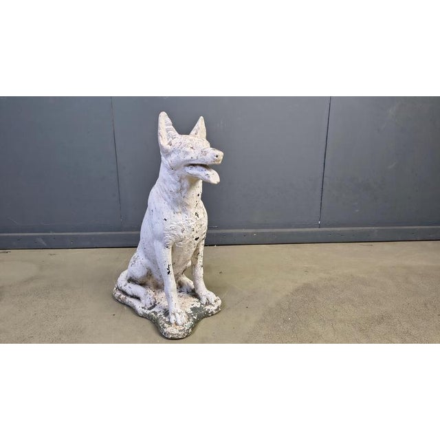 Vintage Concrete Guard Dog Sculpture, 1960s For Sale - Image 13 of 15