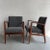 1950s 1950s Pair Mid-Century Modern Walnut Armchairs by Jens Risom For Sale - Image 5 of 9